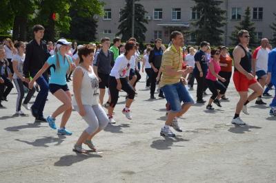 Скопинцы зарядились в преддверии Дня здоровья и спорта